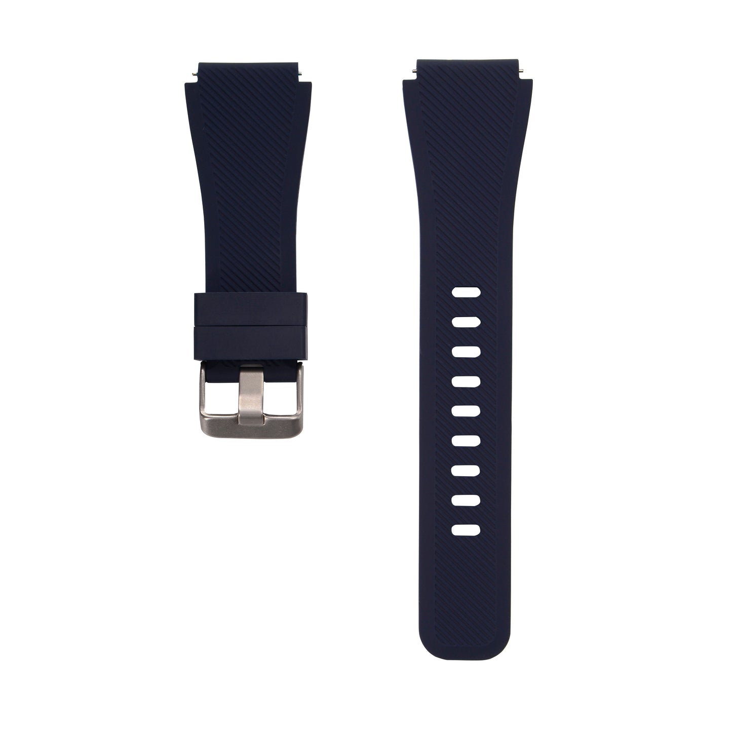 SYSTEM-S Armband flexibel aus Silikon 20mm für Huawei Watch 2 Smartwatch Dunkelblau