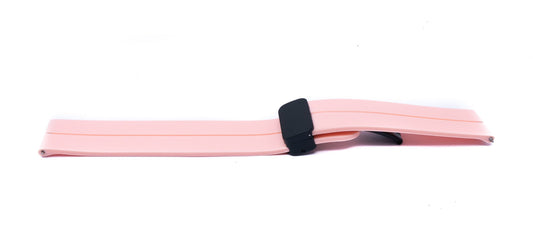 SYSTEM-S Armband 20 mm aus Silikon mit Kippfaltschließe für Smartwatch in Pink