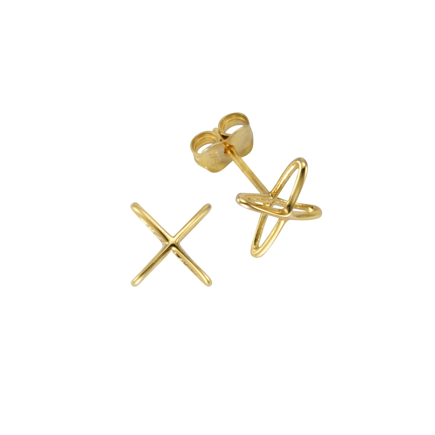Ohrringe 375/- Gold 0,8cm ohne