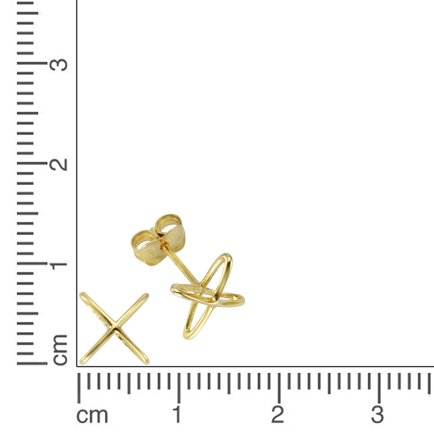 Ohrringe 375/- Gold 0,8cm ohne