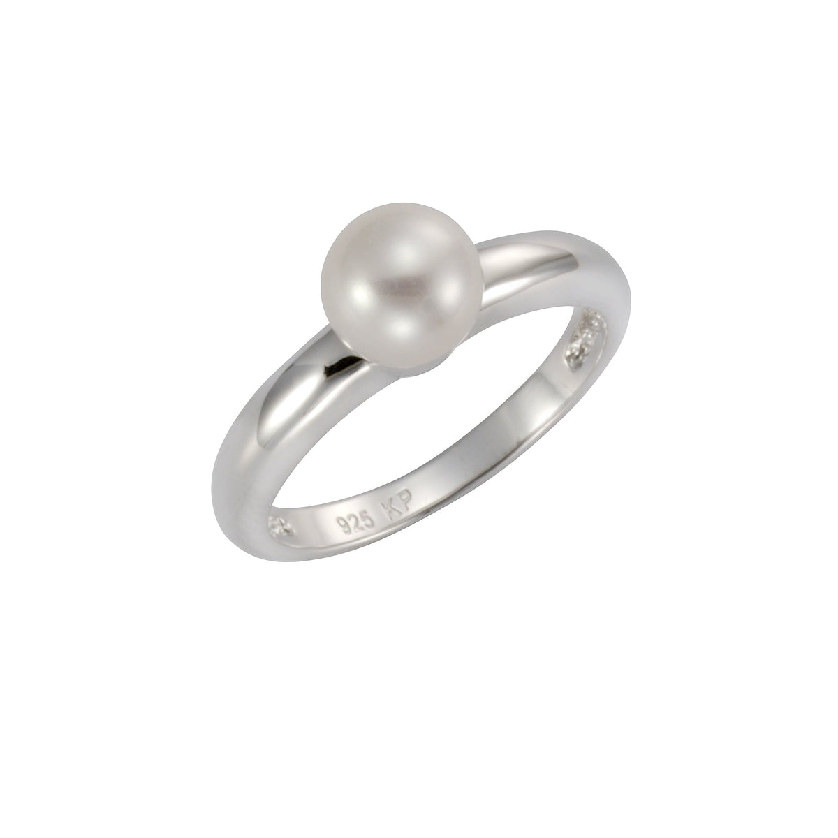 ZEEme Pearls - Ring 925 Sterling Silber rhodiniert Süßwasserzuchtperle