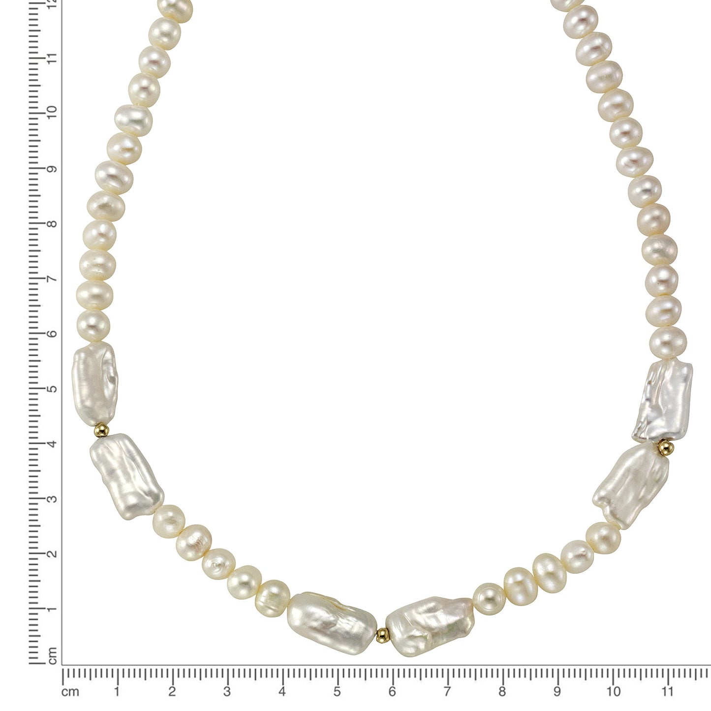 Halskette Süßwasserzuchtperlen 585/- Gold vergoldet 45cm