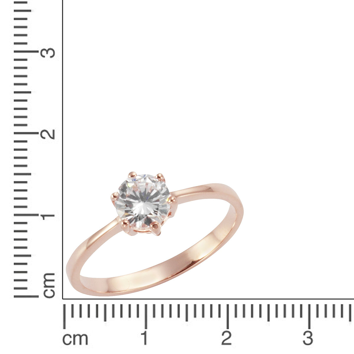Ring 925/- Sterling Silber rotvergoldet Zirkonia