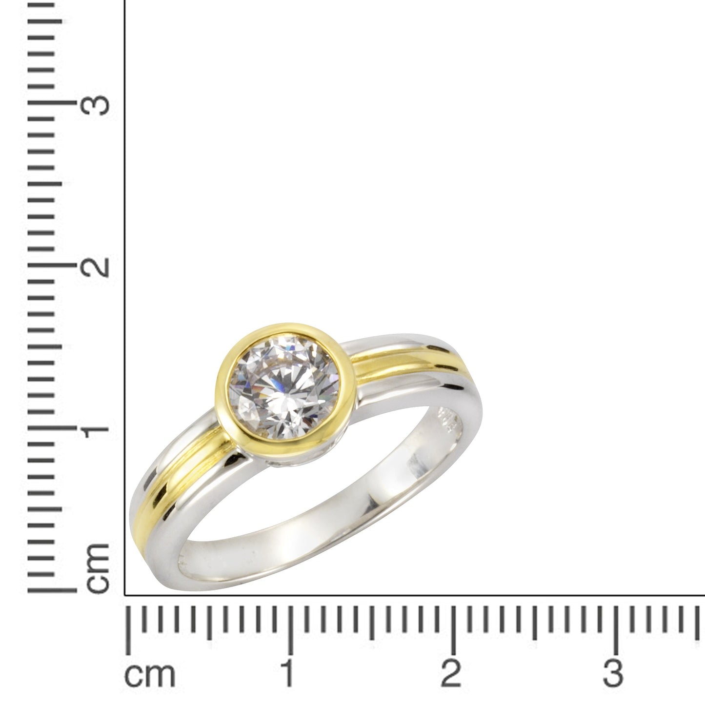Ring 925/- Sterling Silber rhodiniert (teil) Zirkonia