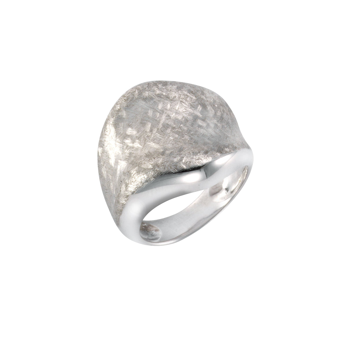 Ring 925/- Sterling Silber rhodiniert eismatt/glanz