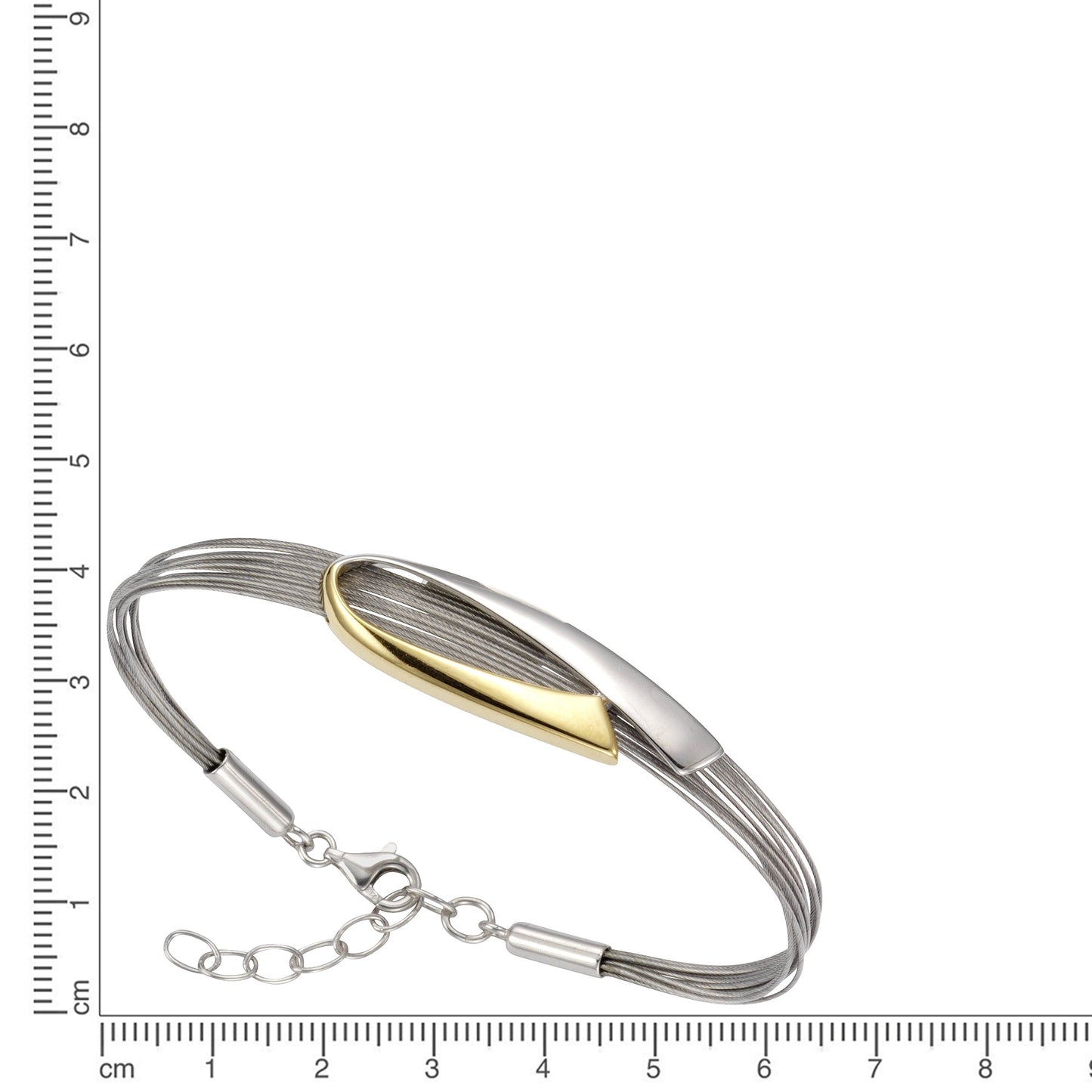 Armband 925/- Sterling Silber vergoldet (teil) 20,0cm