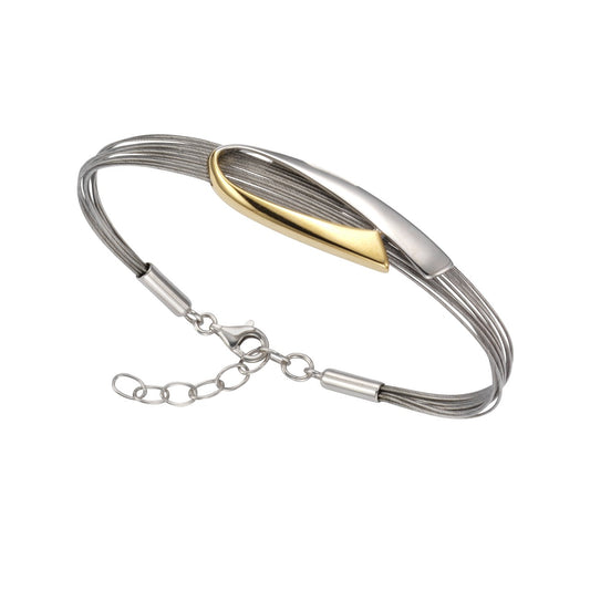 Schmuck Armband Damen 925er Sterling Silber bicolor 17+3cm günstig kaufen