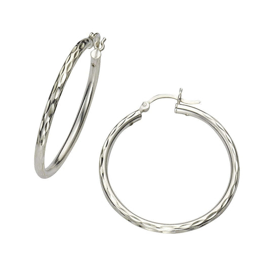 Schmuck Creolen Ohrringe Damen 925 Silber rhodiniert 35mm 3,5cm, 1 Paar günstig kaufen