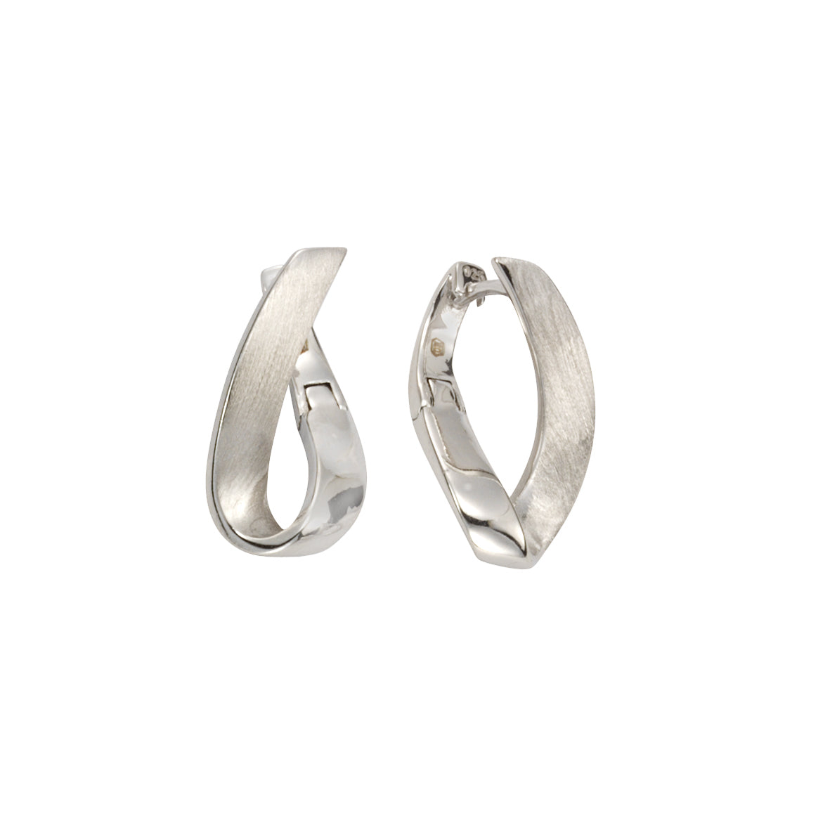 Klappcreolen 925/- Sterling Silber rhodiniert 2,3cm
