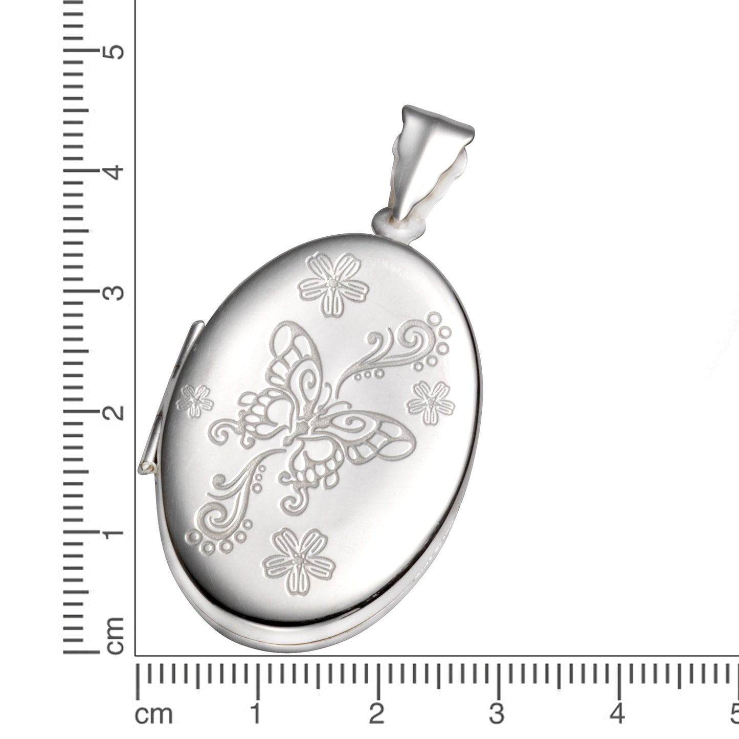 Medaillon 925/- Sterling Silber rhodiniert 4,6cm