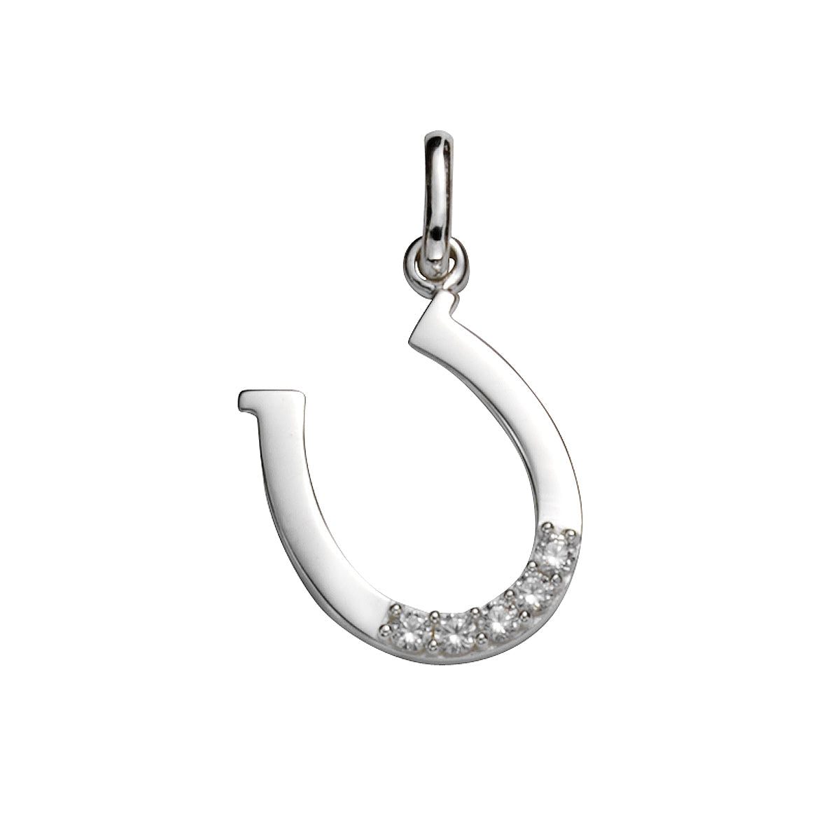 Anhänger 925/- Sterling Silber rhodiniert 2,2cm Zirkonia