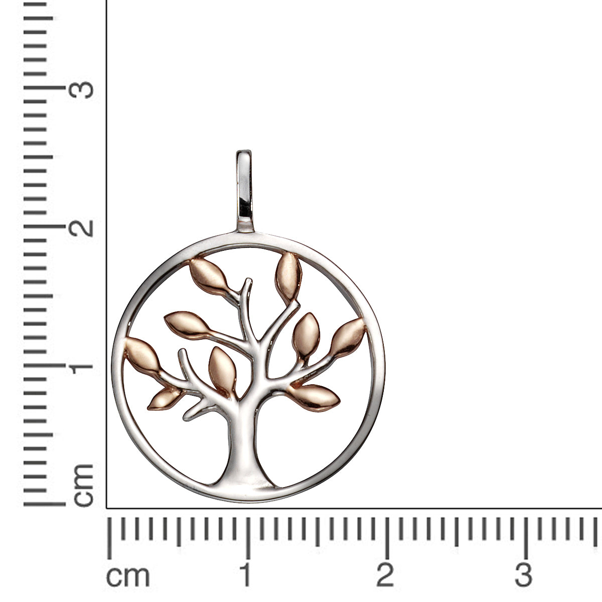Anhänger 925/- Sterling Silber rhodiniert (teil) 25,5cm