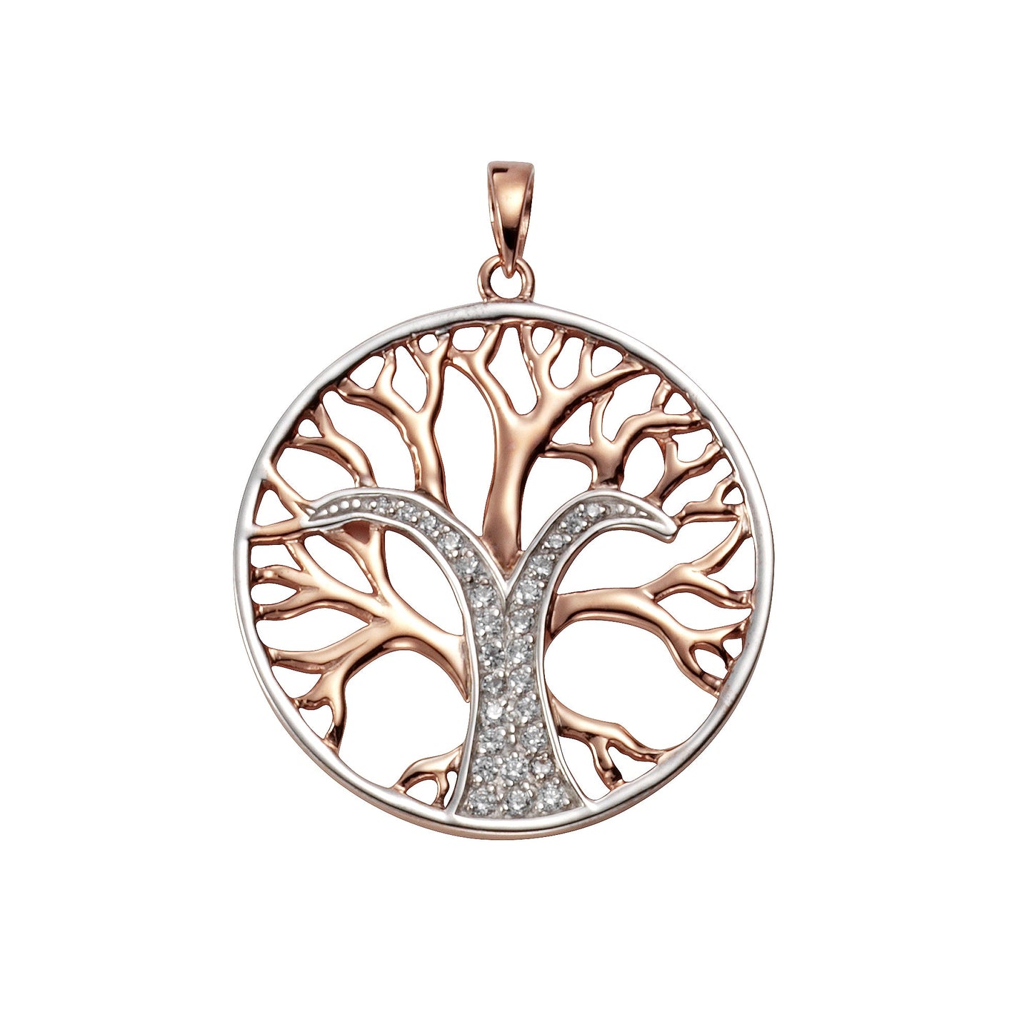 Anhänger 925/- Sterling Silber rhodiniert (teil) 3,55cm Zirkonia