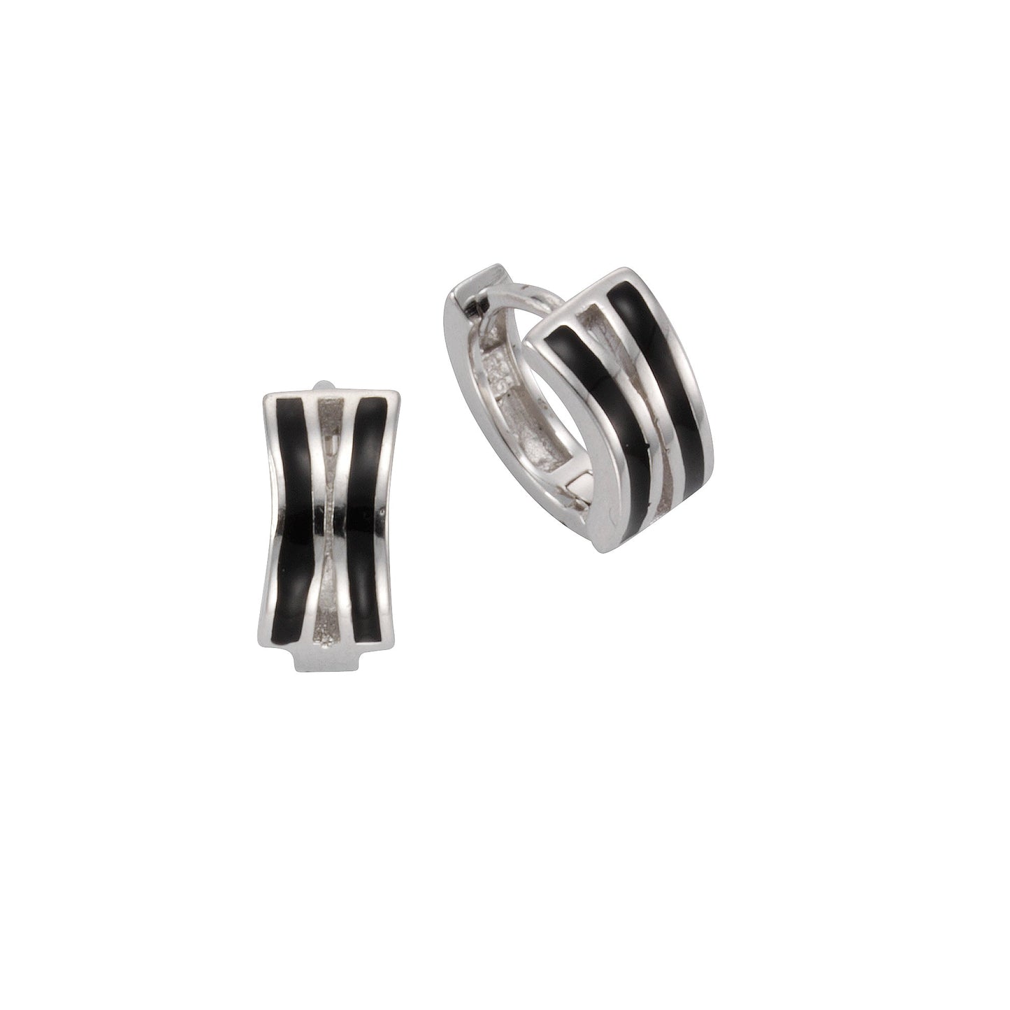 Klappcreolen 925/- Sterling Silber rhodiniert 1,3cm