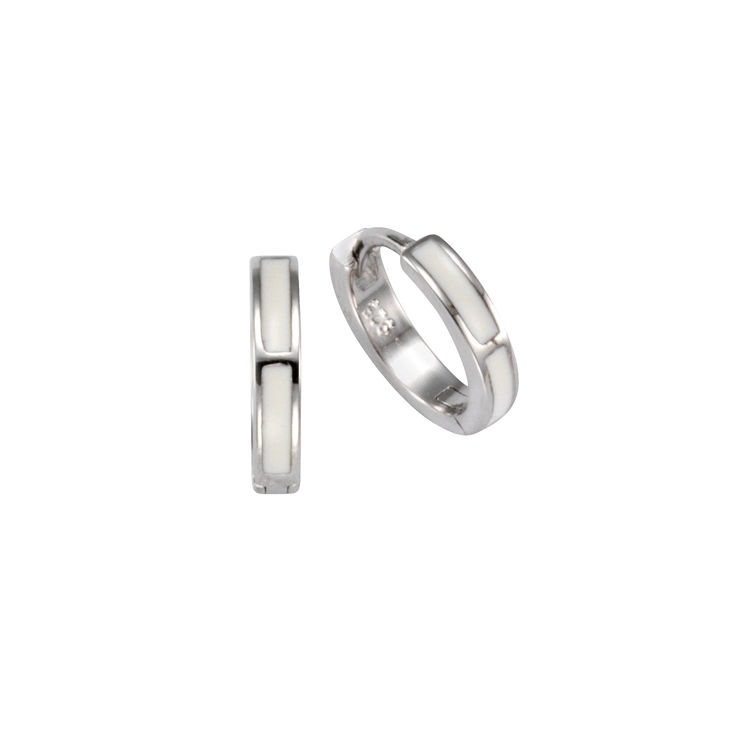 Klappcreolen 925/- Sterling Silber rhodiniert 1,2cm
