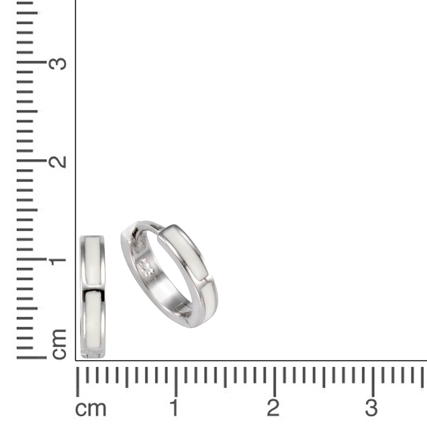 Klappcreolen 925/- Sterling Silber rhodiniert 1,2cm