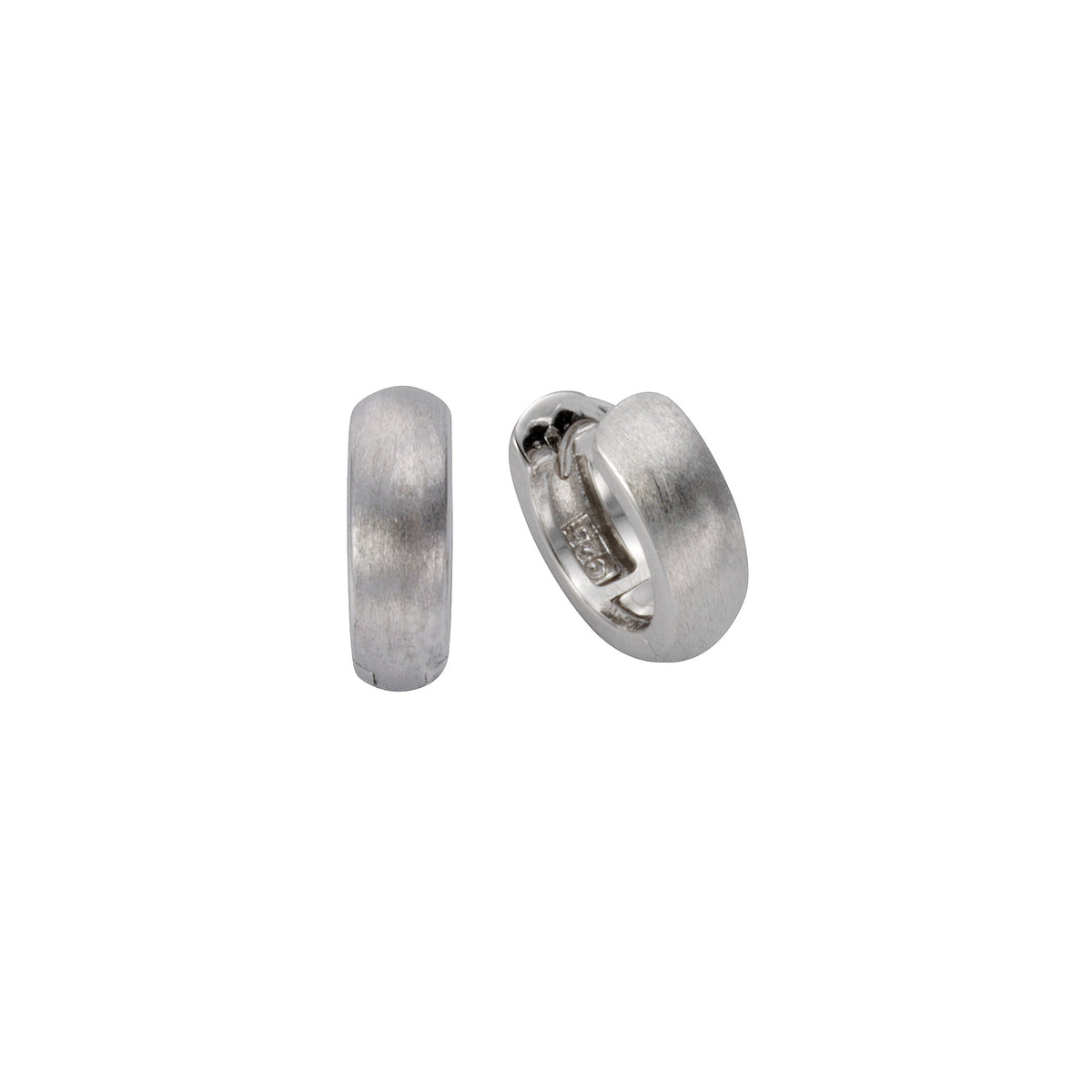 Klappcreolen 925/- Sterling Silber rhodiniert 1,3cm