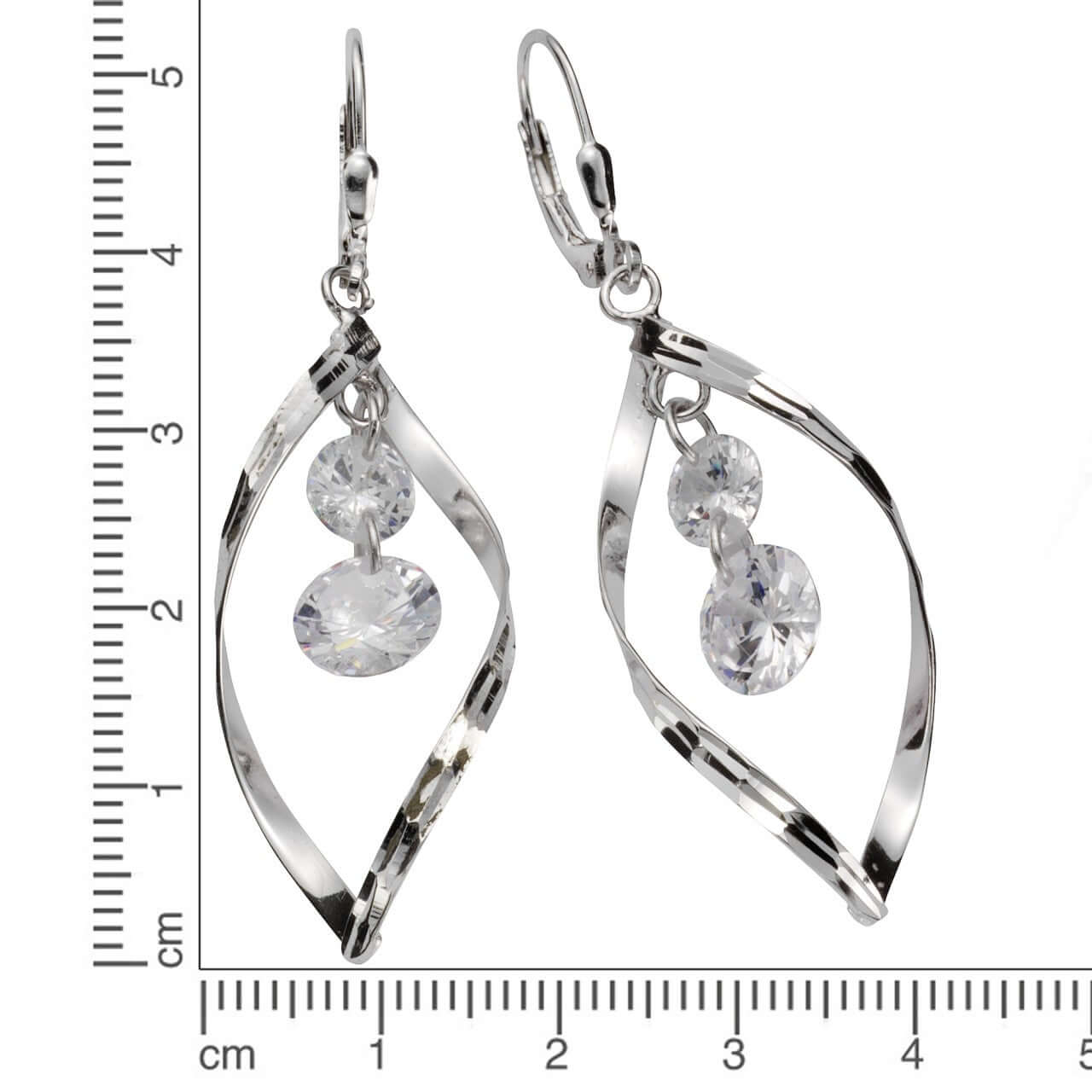Schmuck Ohrhänger Ohrringe 925er Silber Zirkonia 5,5cm, 1 Paar günstig kaufen