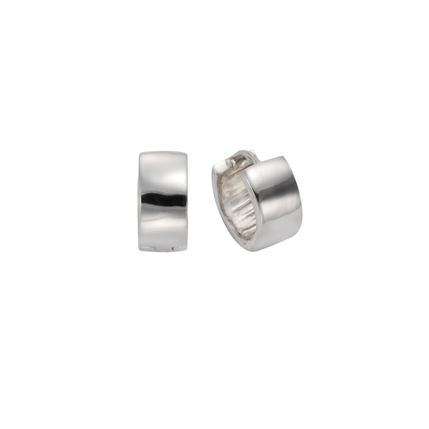 Klappcreolen 925/- Sterling Silber rhodiniert 1,2cm