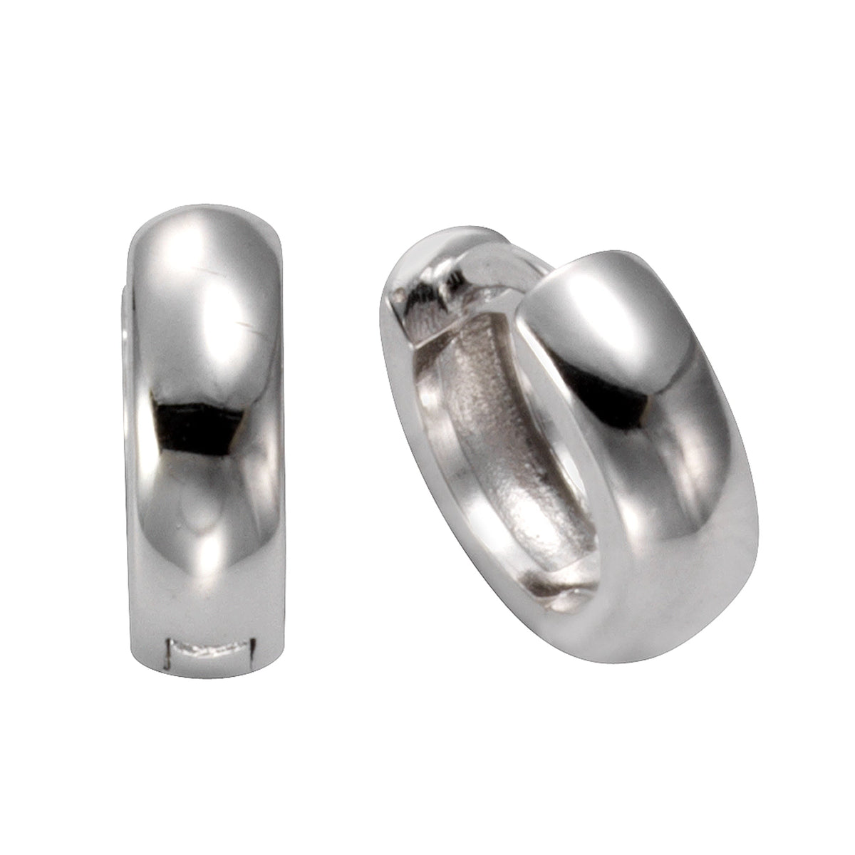 Creolen 925/- Sterling Silber rhodiniert 1,3cm