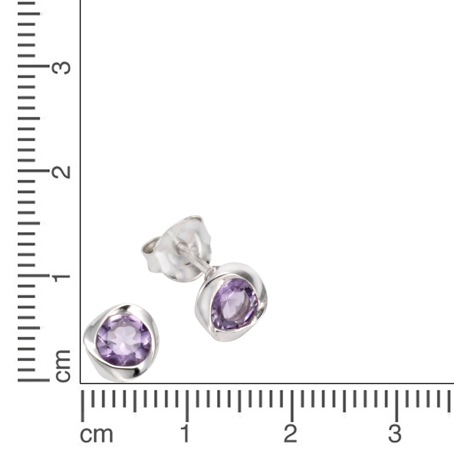 Ohrringe 925/- Sterling Silber rhodiniert 7cm Amethyst