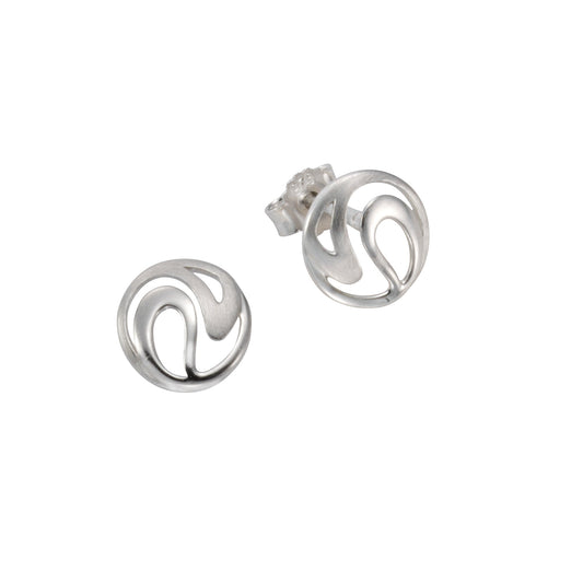 Ohrstecker aus 925/- Sterling Silber rhodiniert mit 8mm Durchmesser