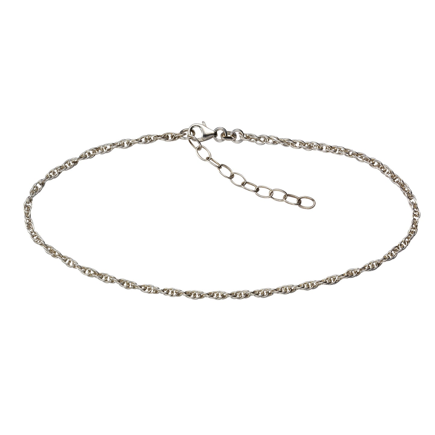 Fusskette 925/- Sterling Silber rhodiniert 30,0cm