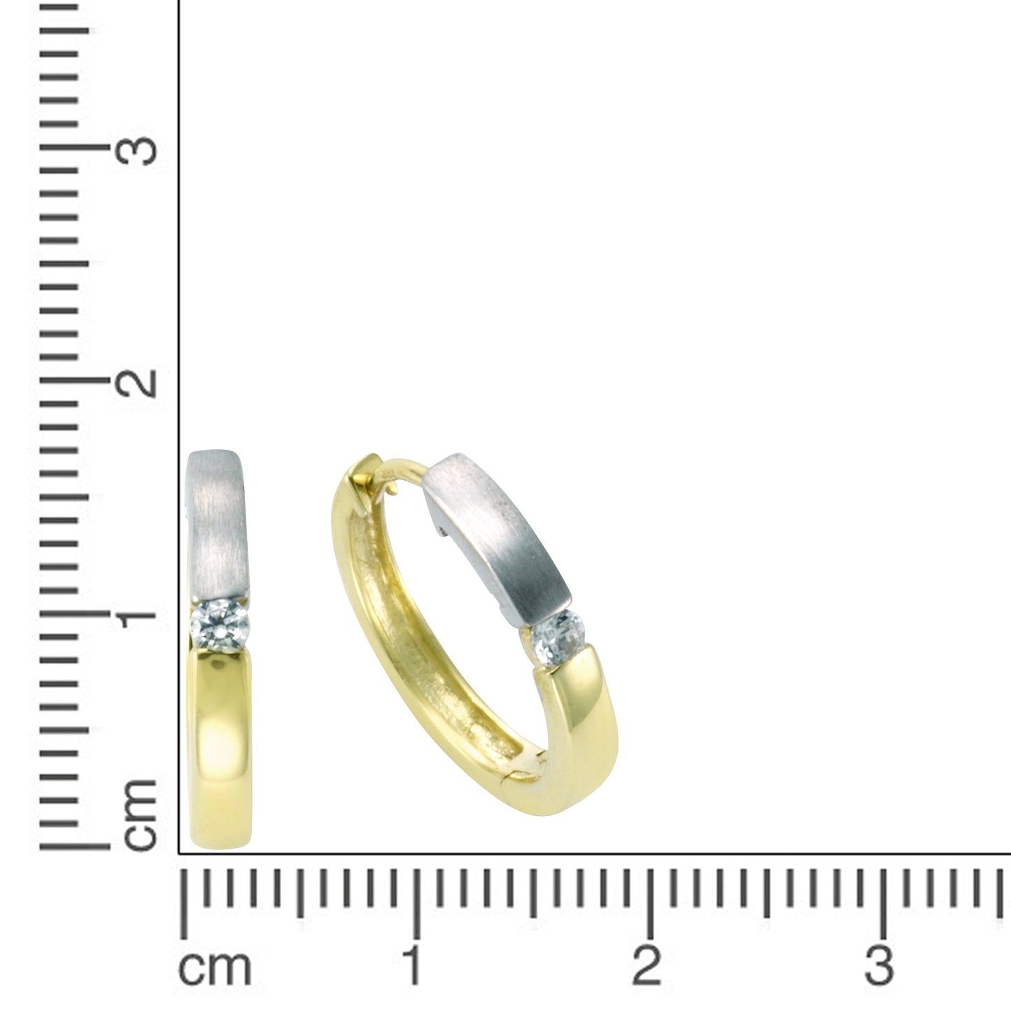 Creole 333/- Gold 1,6cm Zirkonia