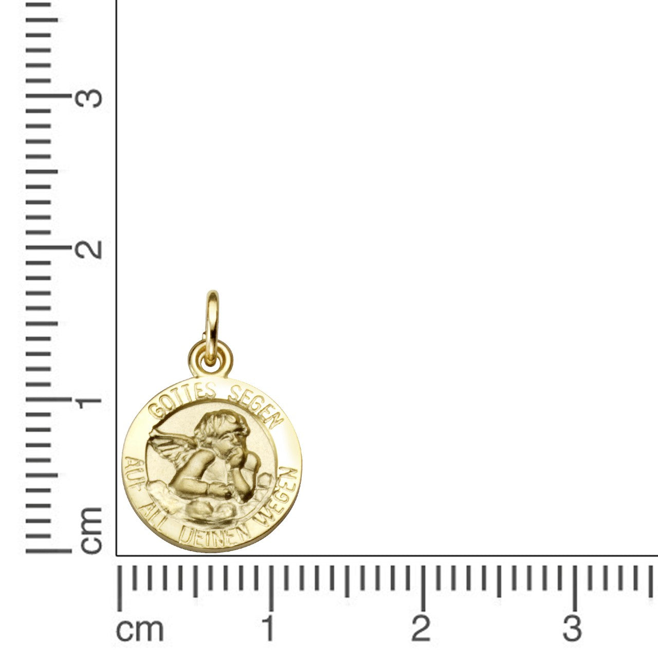 Halsketten-Anhänger Damen 333 Gold Motiv Engel 1,8cm