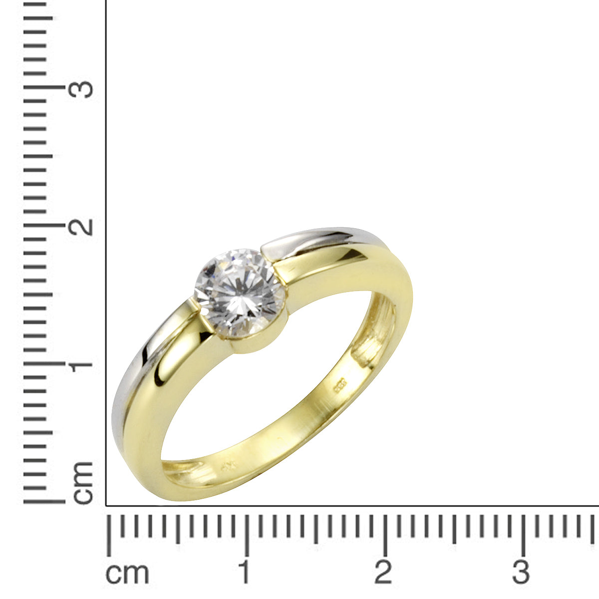 Ring 333/- Gold Rosévergoldet Zirkonia