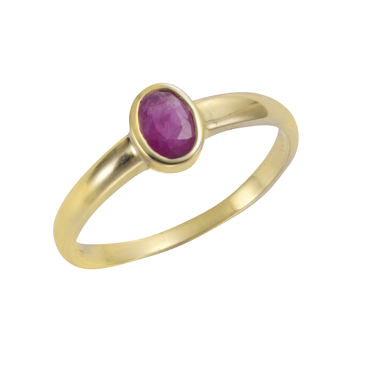 Ring 375/- Gold Bicolor Rubin