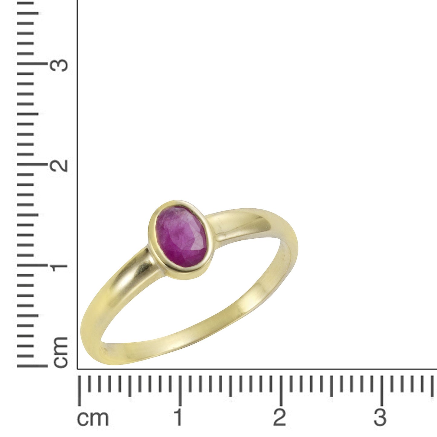 Ring 375/- Gold Bicolor Rubin