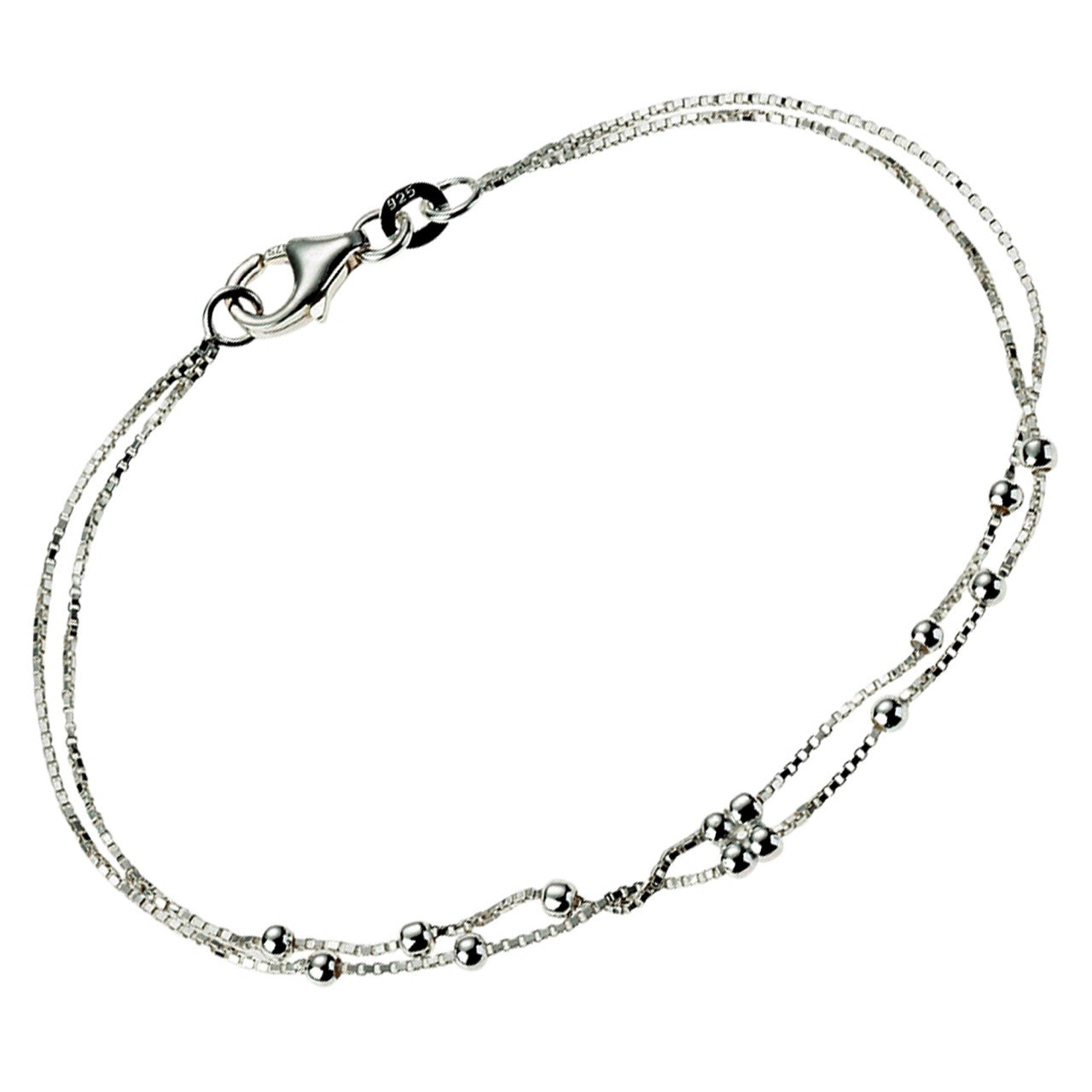 Schmuck Armband Damen 925er Sterling Silber zweireihig 19cm günstig kaufen