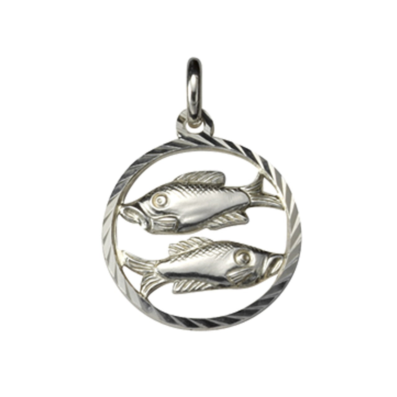 Schmuck Halsketten-Anhänger Unisex 925er Sterling Silber Sternzeichen Fische 2,1cm günstig kaufen