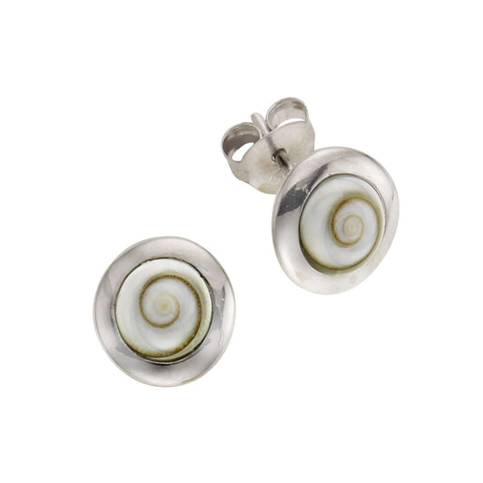 Schmuck Ohrstecker Damen 925 Silber rhodiniert mit Muschel 1,5cm, 1 Paar günstig kaufen
