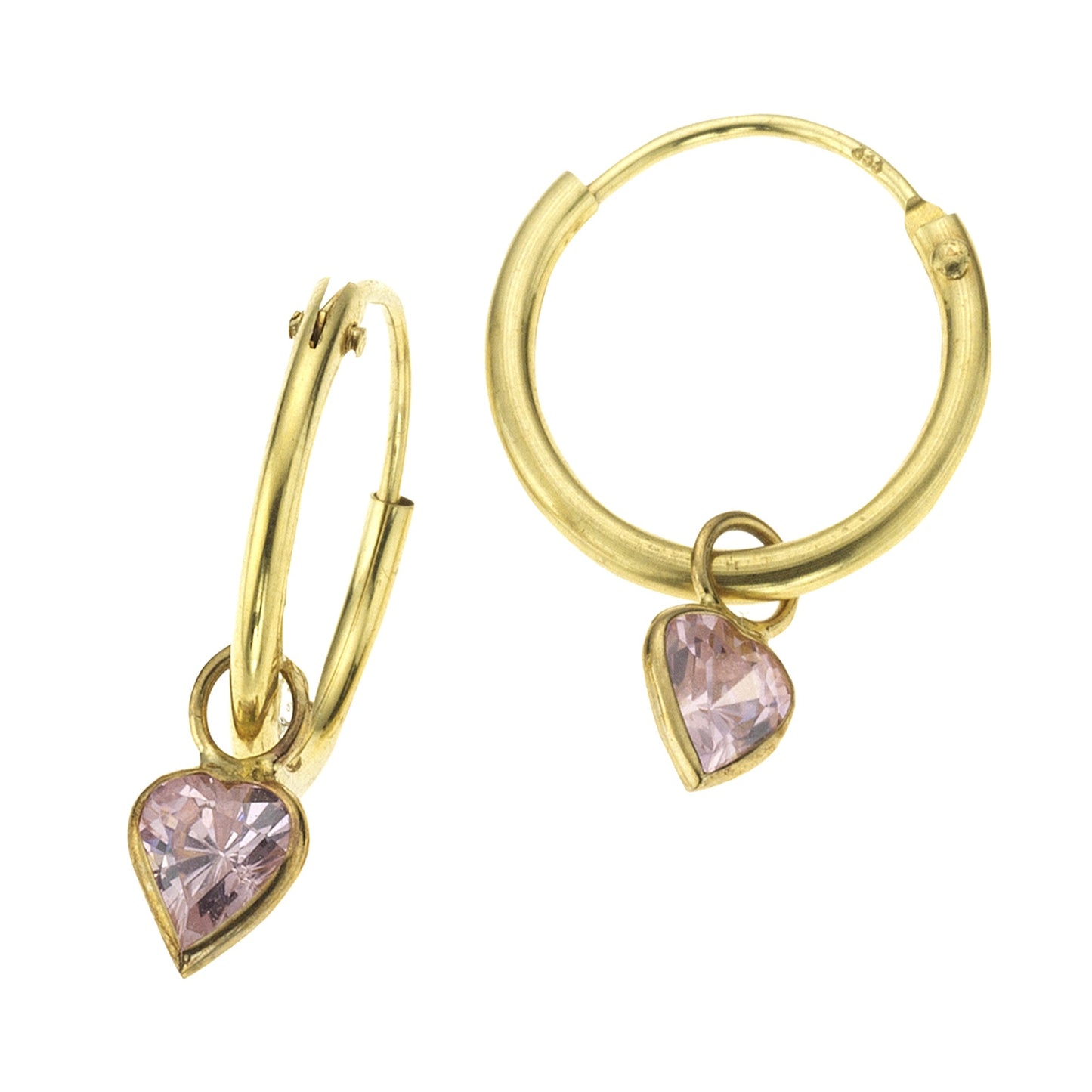 Creolen 333/- Gold 1,8cm Zirkonia