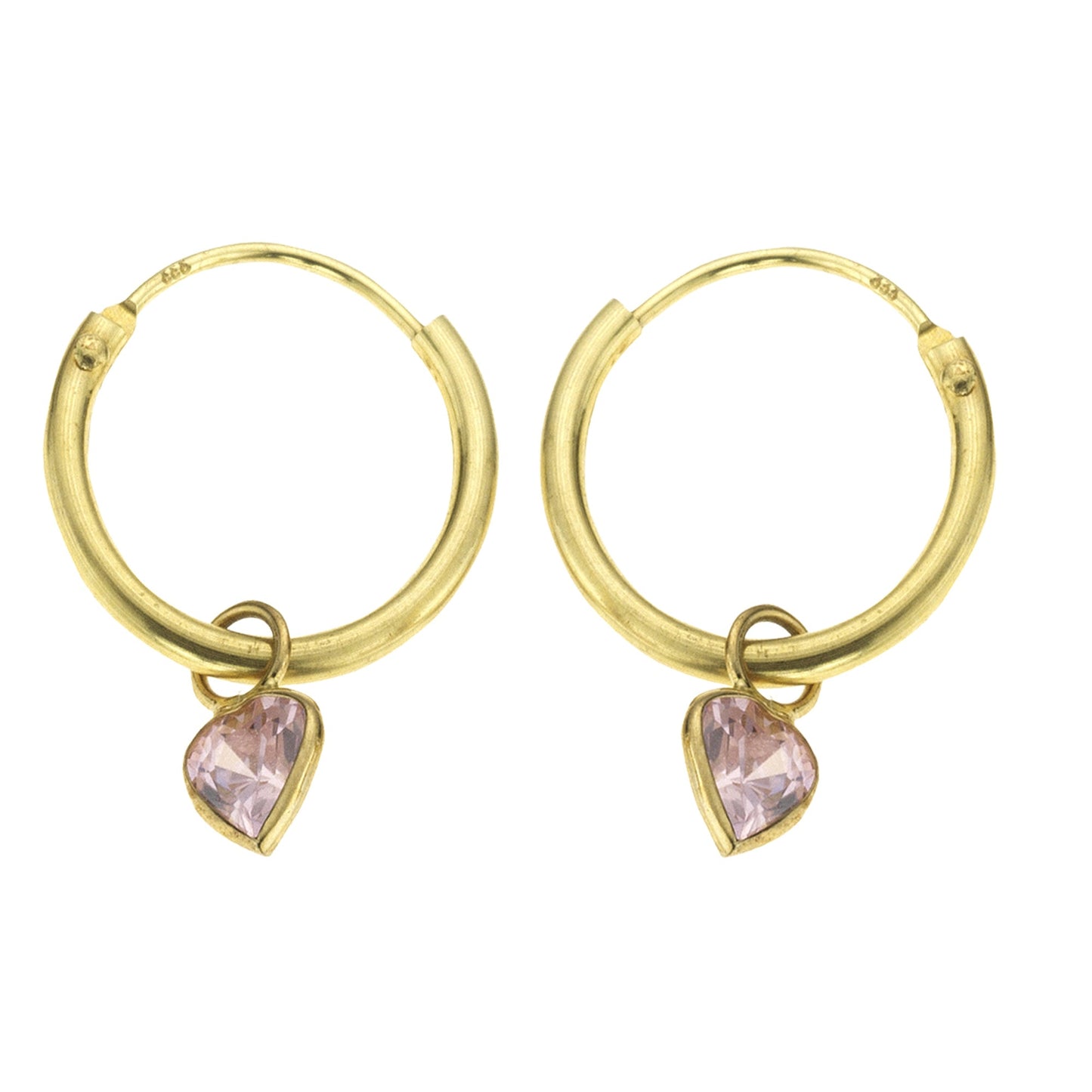 Creolen 333/- Gold 1,8cm Zirkonia
