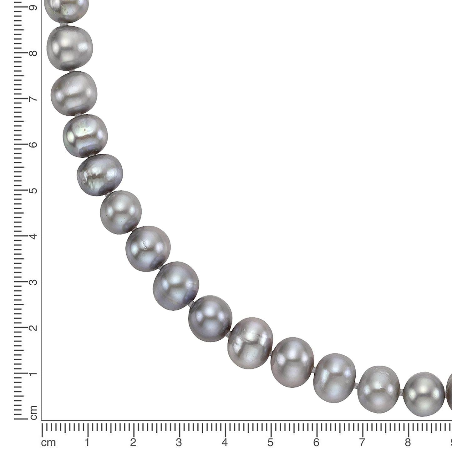 Collier Süßwasserzuchtperlen 925/- Sterling Silber rhodiniert 45cm