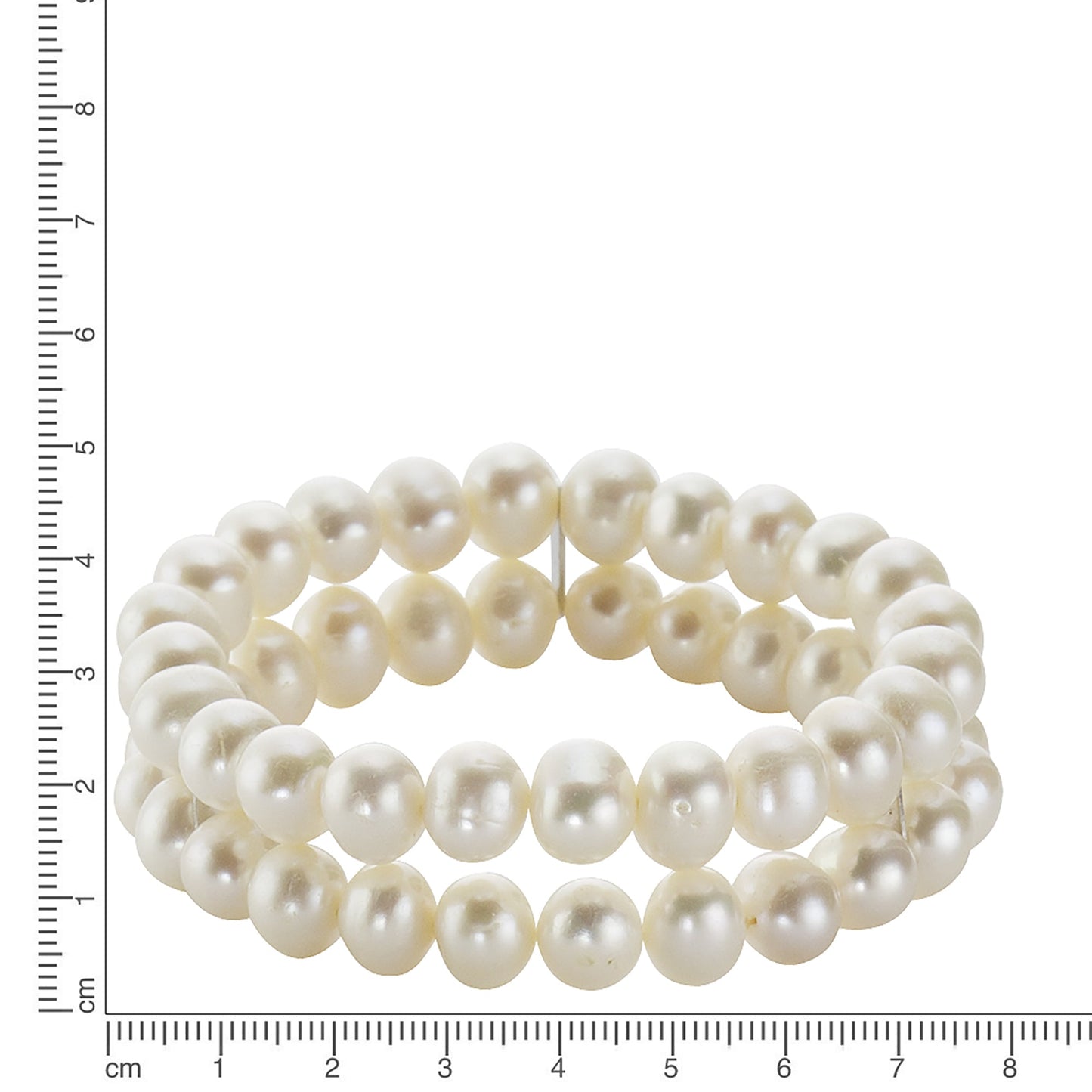 Armband Perlenarmband 925/- Sterling Silber rhodiniert 19cm Perle
