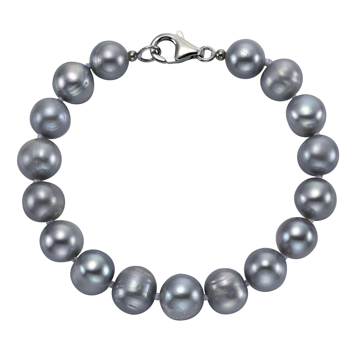 Armband Süßwasserzuchtperlen 925/- Sterling Silber rhodiniert 19cm Perle