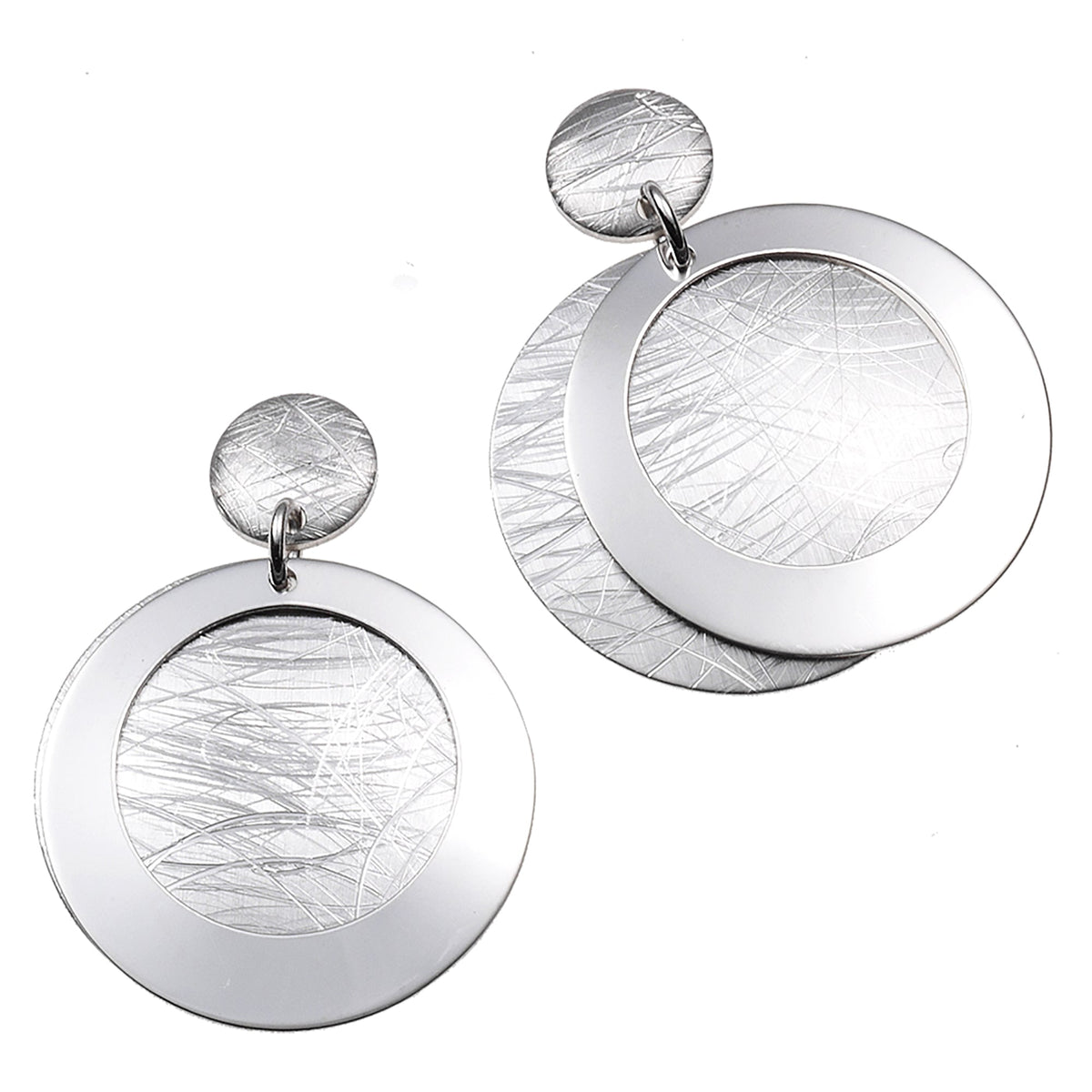 Ohrhänger 925/- Sterling Silber rhodiniert 3,3cm ohne