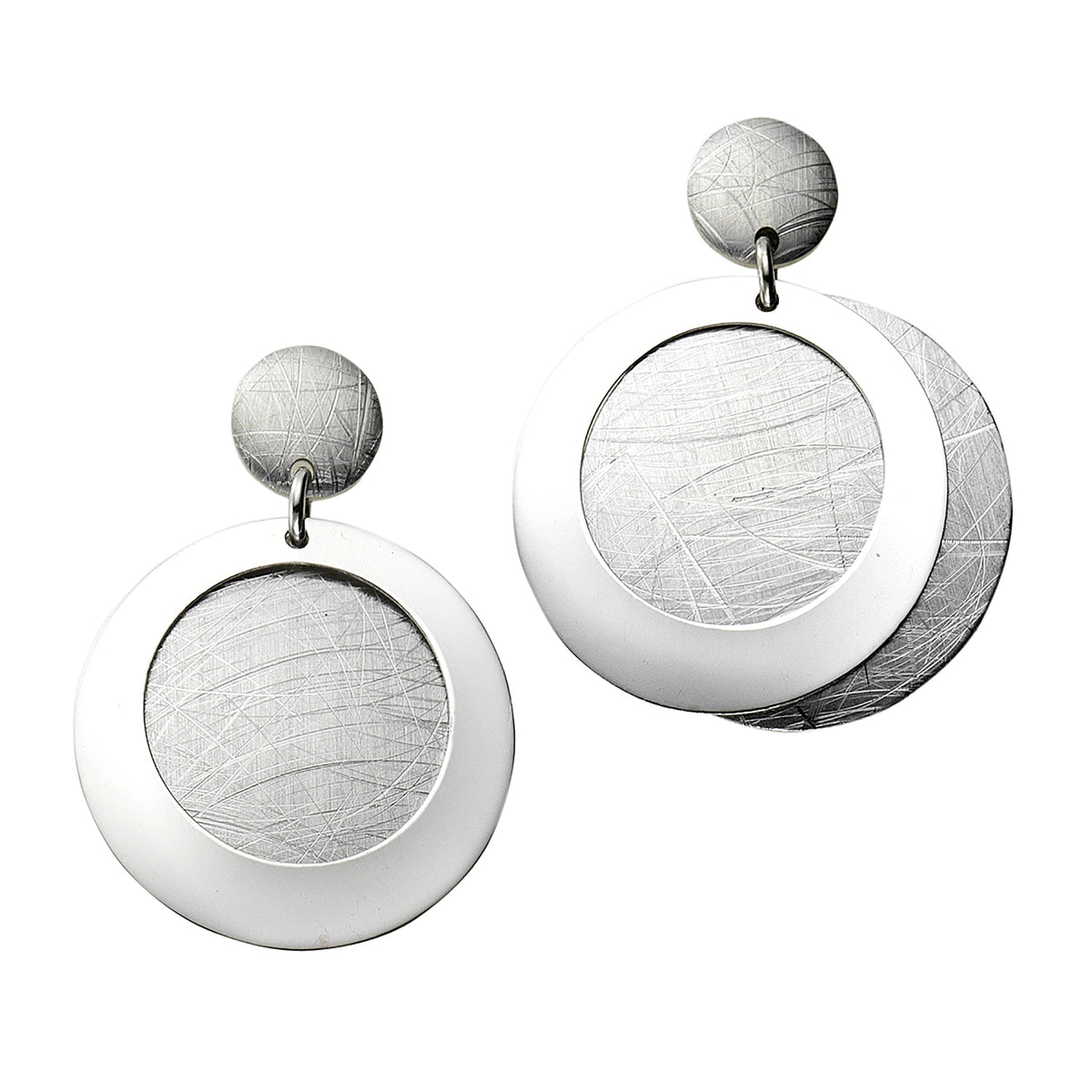 Ohrhänger 925/- Sterling Silber rhodiniert 3,3cm ohne