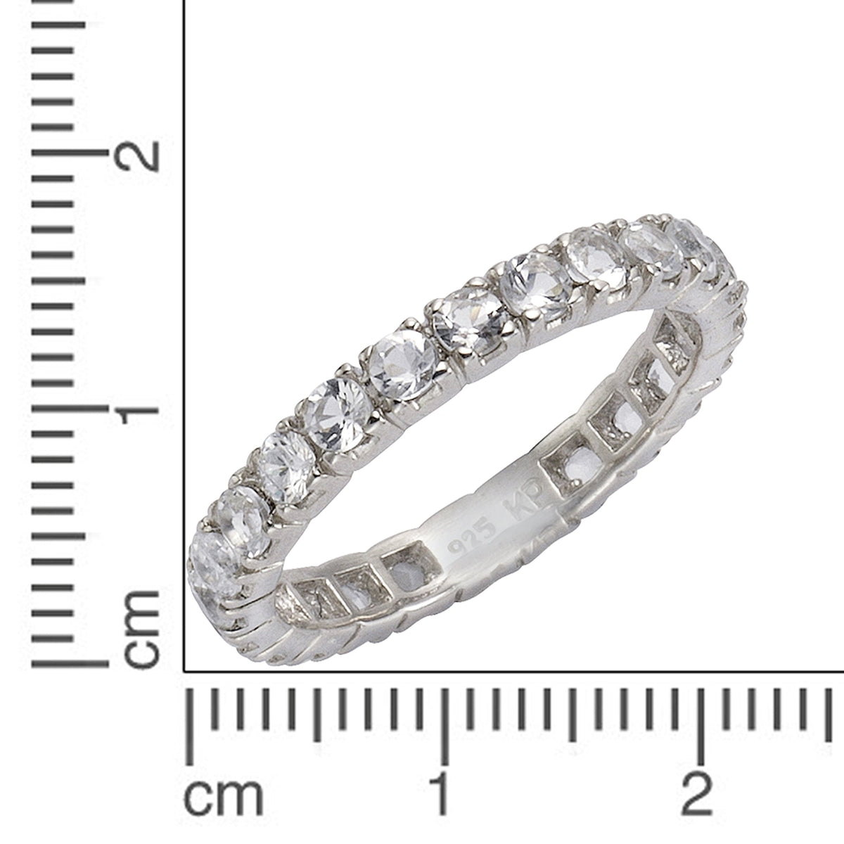 Ring 925/- Sterling Silber rhodiniert Weißtopas