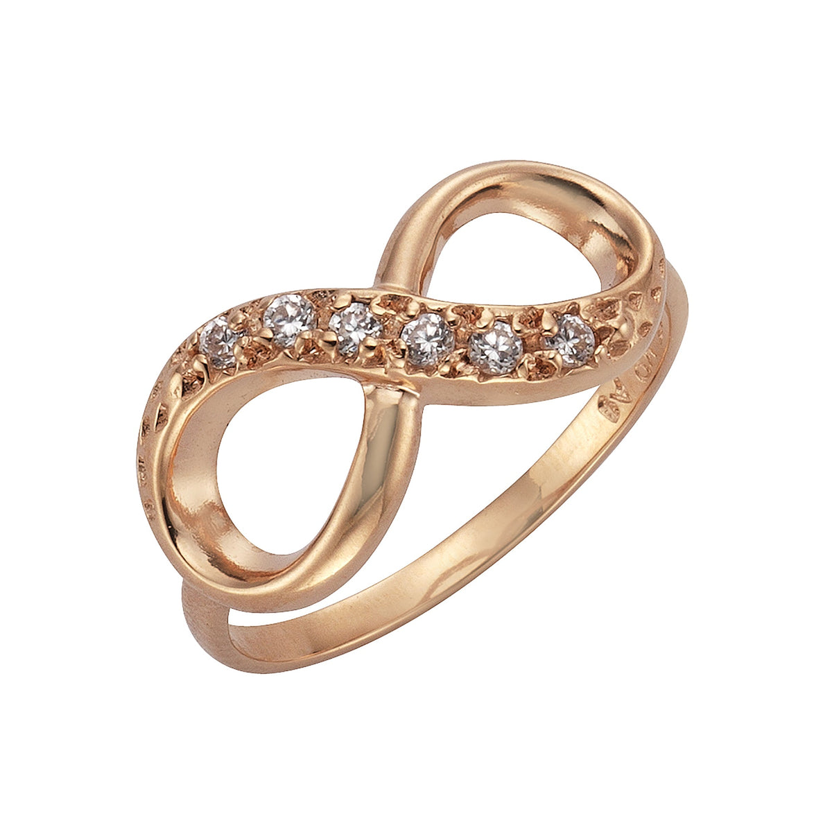 Ring 925/- Sterling Silber rotvergoldet Zirkonia