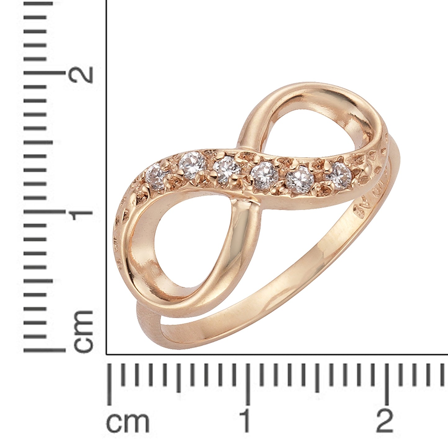 Ring 925/- Sterling Silber rotvergoldet Zirkonia
