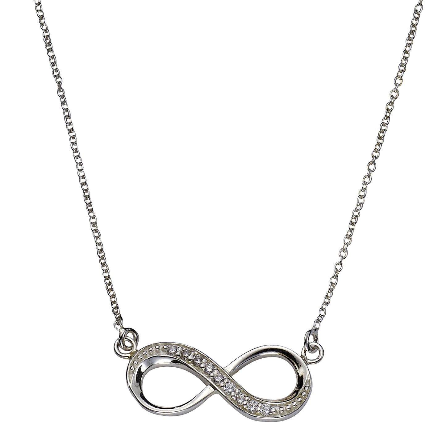 Halskette keine / nicht relevant 925/- Sterling Silber 45cm Zirkonia