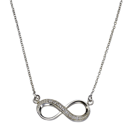 Zeeme Silver - Damen-Halskette aus Silber 925 mit Unendlichkeits-Motiv 45cm lang