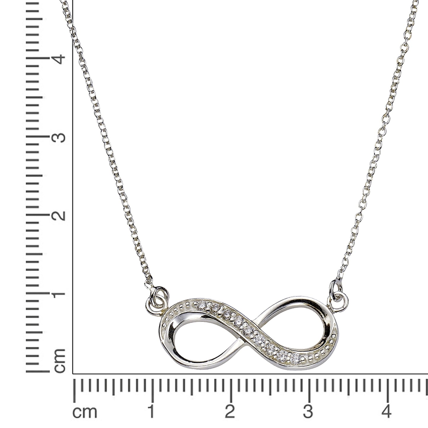 Halskette keine / nicht relevant 925/- Sterling Silber 45cm Zirkonia