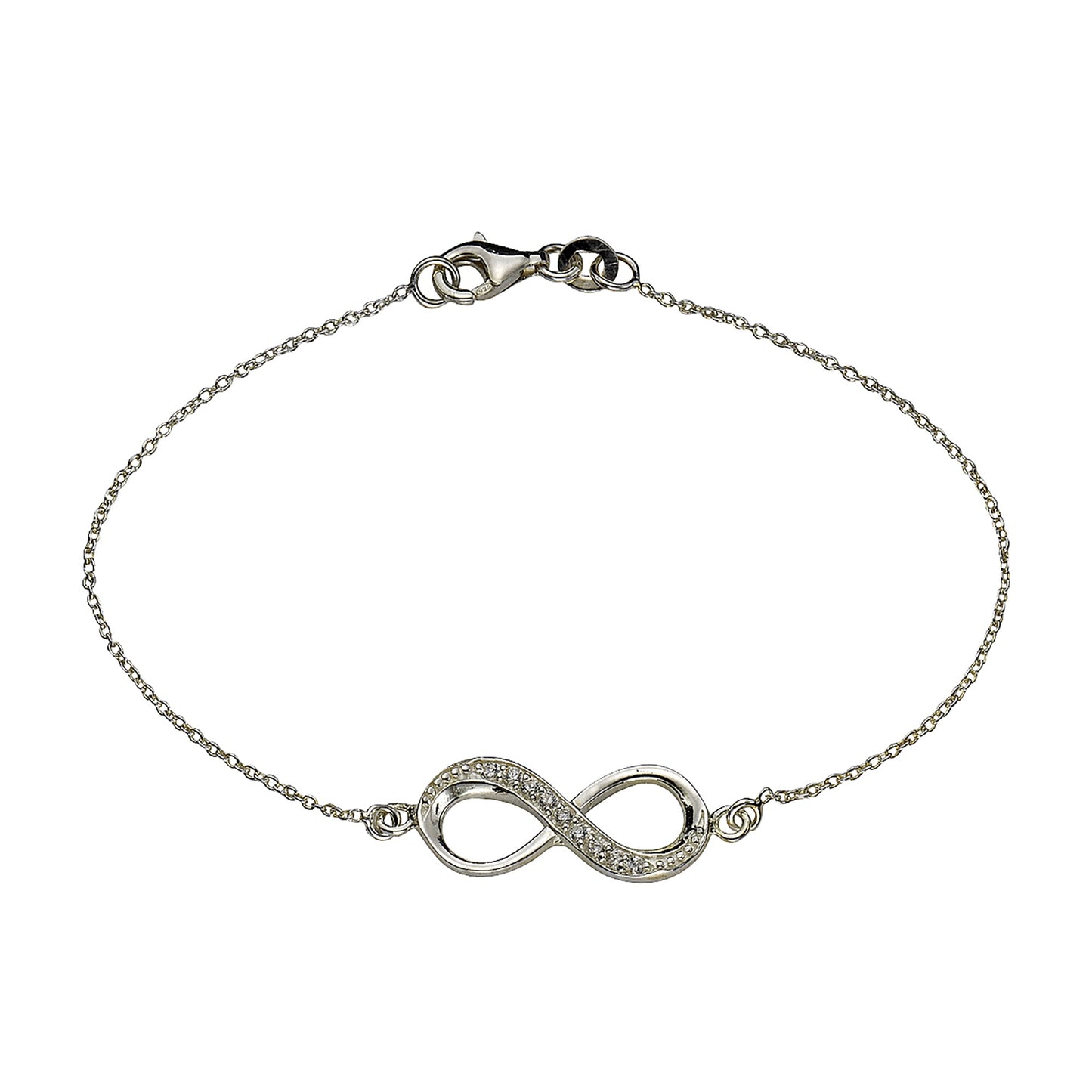 Armband keine / nicht relevant 925/- Sterling Silber 19cm Zirkonia