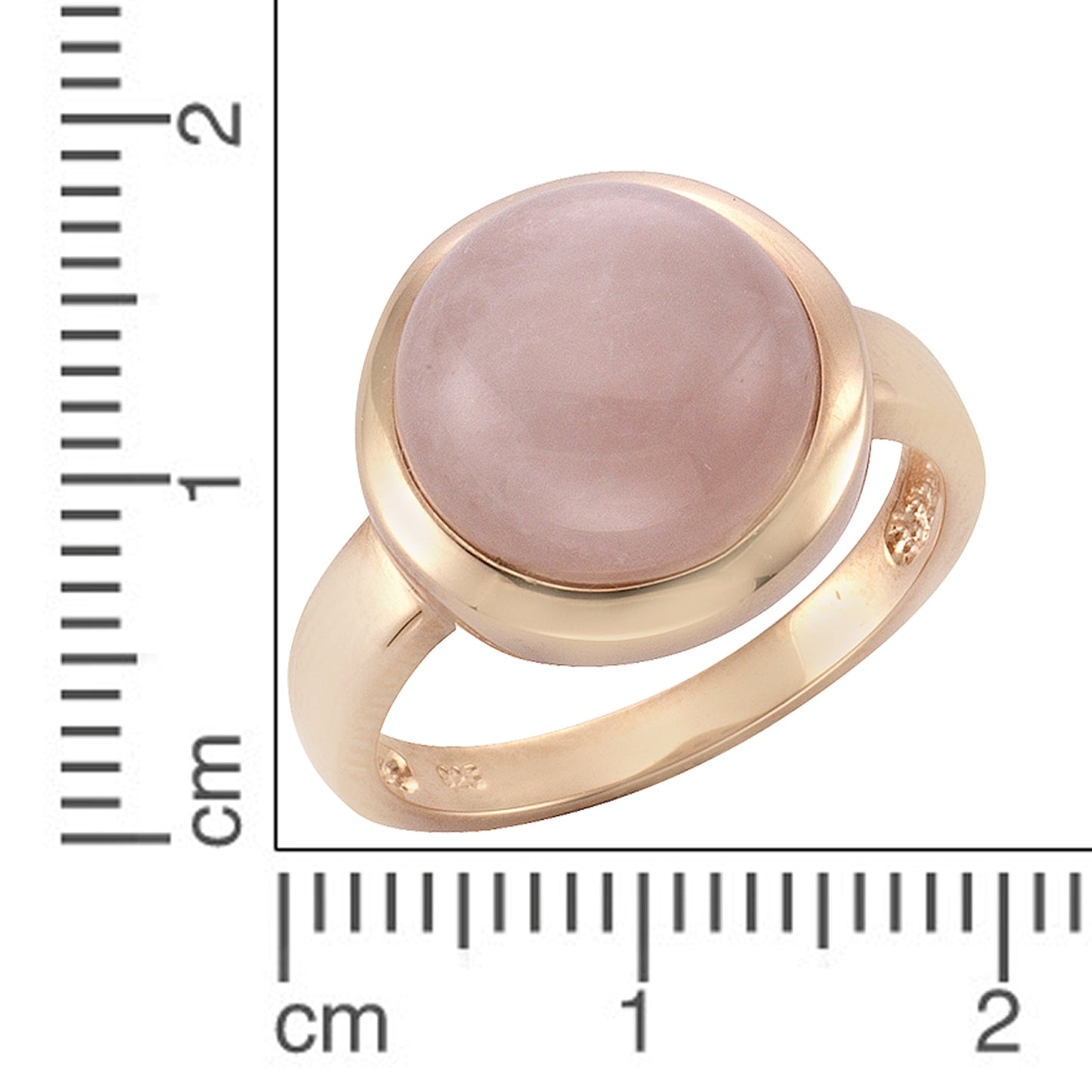 Ring 925/- Sterling Silber rotvergoldet Rosenquarz
